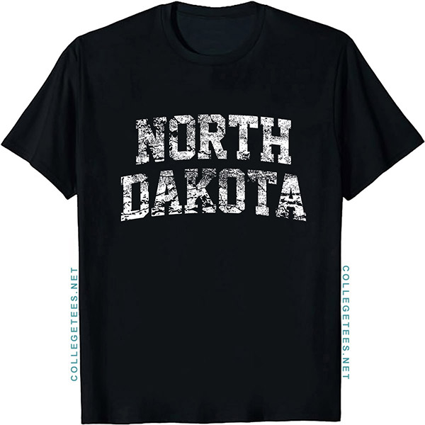 North Dakota Arch Vintage Retro College Athletic Sports T-Shirt