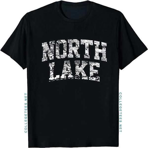 North Lake Arch Vintage Retro College Athletic Sports T-Shirt