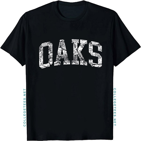 Oaks Arch Vintage Retro College Athletic Sports T-Shirt