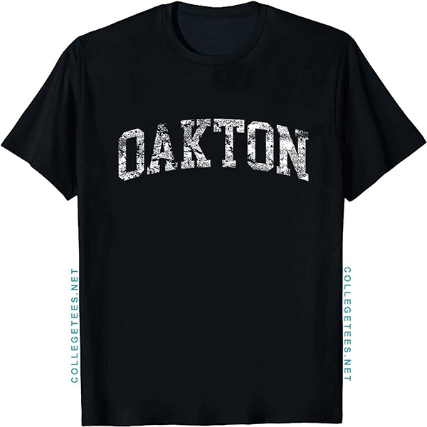 Oakton Arch Vintage Retro College Athletic Sports T-Shirt