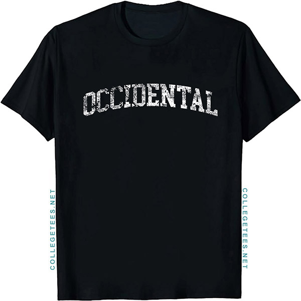 Occidental Arch Vintage Retro College Athletic Sports T-Shirt
