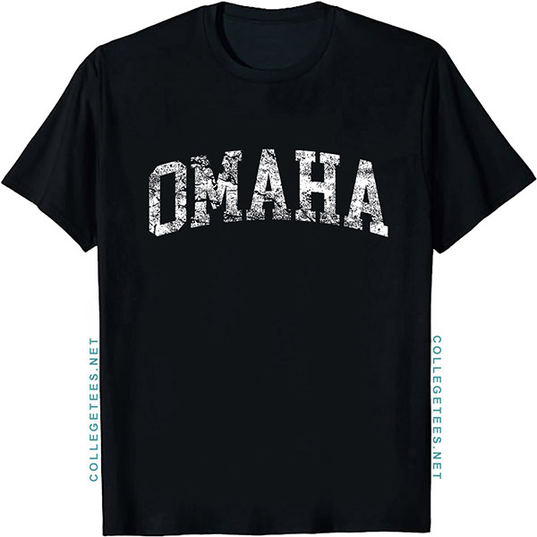 Omaha Arch Vintage Retro College Athletic Sports T-Shirt