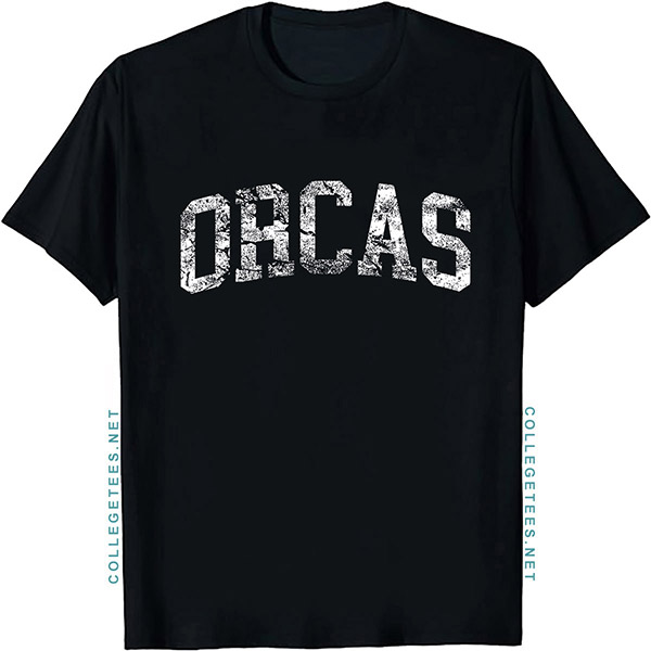 Orcas Arch Vintage Retro College Athletic Sports T-Shirt