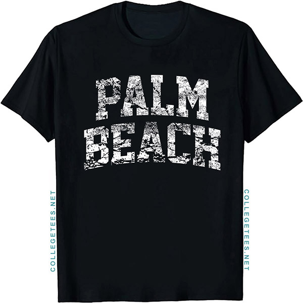 Palm Beach Arch Vintage Retro College Athletic Sports T-Shirt