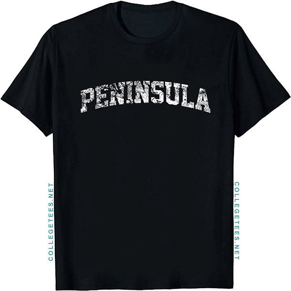 Peninsula Arch Vintage Retro College Athletic Sports T-Shirt