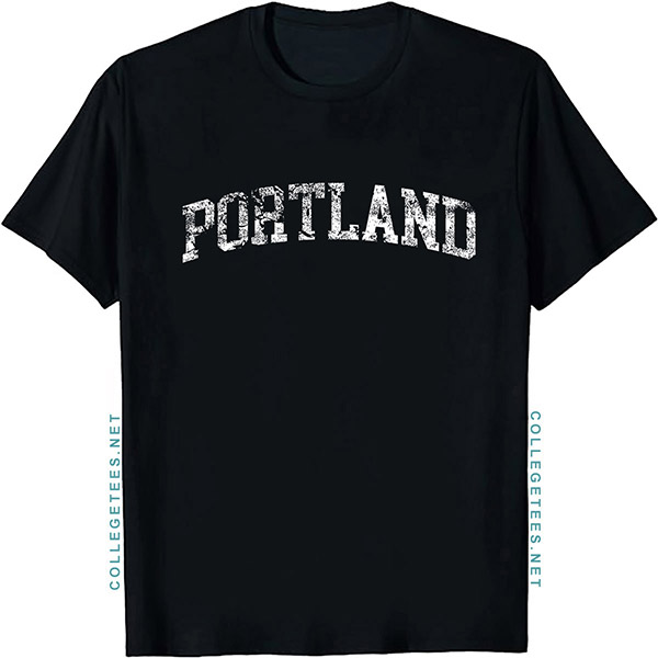 Portland Arch Vintage Retro College Athletic Sports T-Shirt