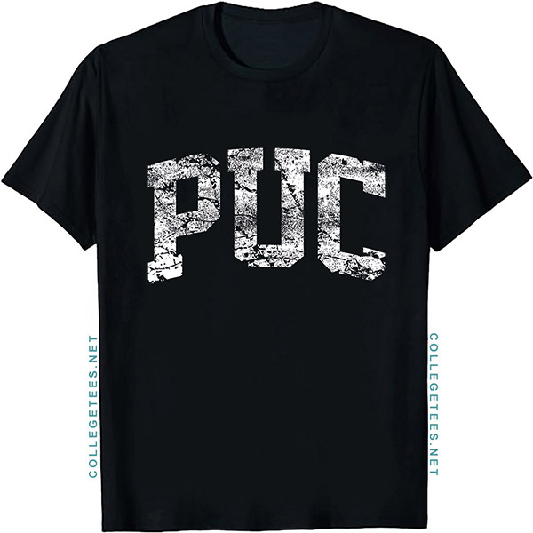 PUC Arch Vintage Retro College Athletic Sports T-Shirt