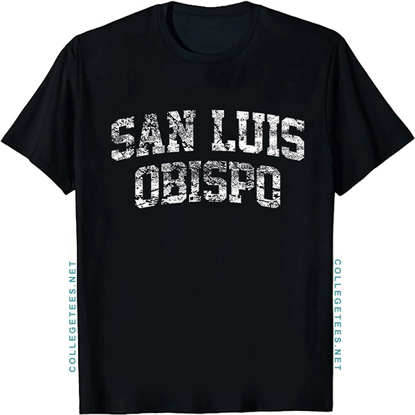 San Luis Obispo Arch Vintage Retro College Athletic Sports T-Shirt