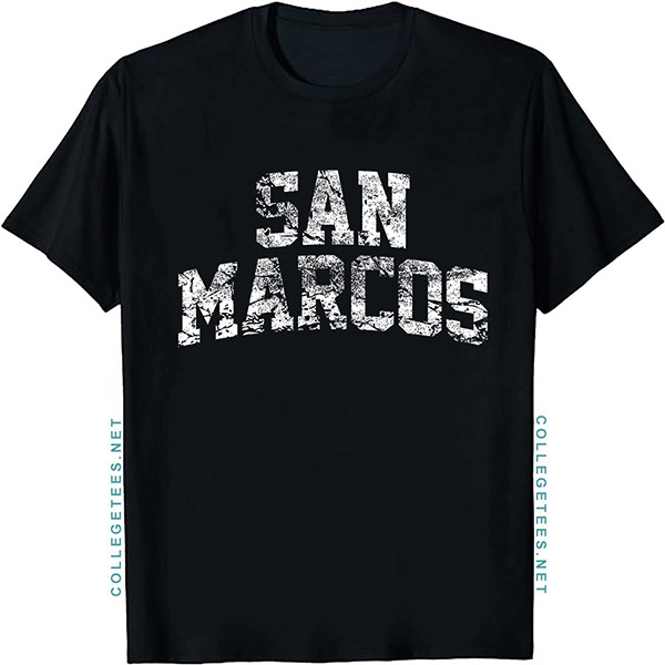 San Marcos Arch Vintage Retro College Athletic Sports T-Shirt