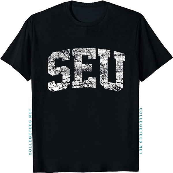 SEU Arch Vintage Retro College Athletic Sports T-Shirt