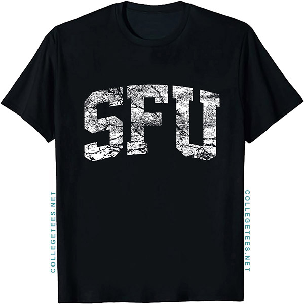 SFU Arch Vintage Retro College Athletic Sports T-Shirt