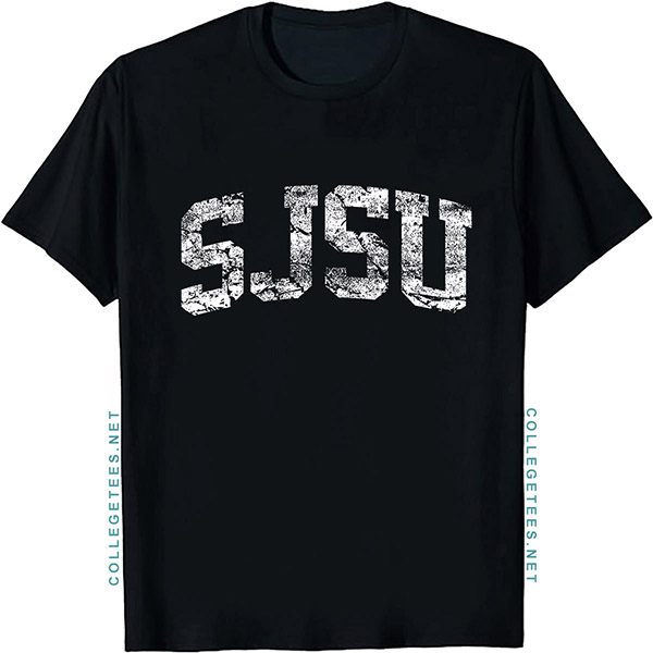 SJSU Arch Vintage Retro College Athletic Sports T-Shirt