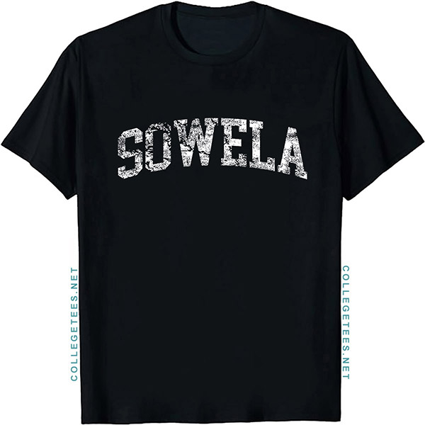 Sowela Arch Vintage Retro College Athletic Sports T-Shirt
