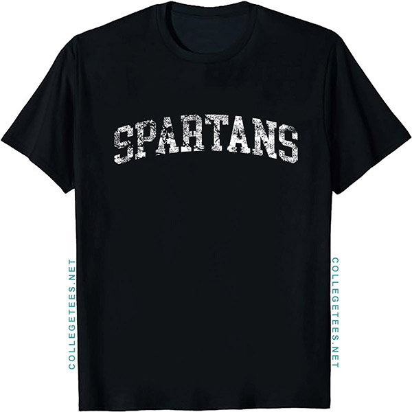 Spartans Arch Vintage Retro College Athletic Sports T-Shirt