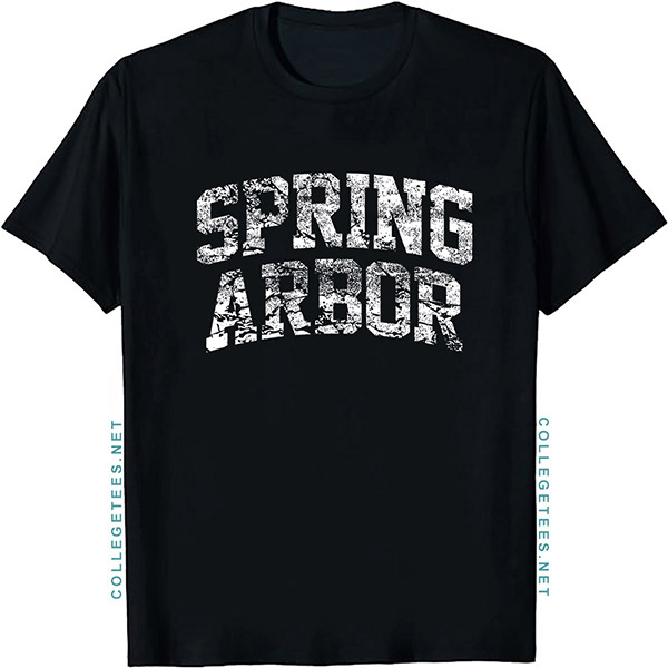 Spring Arbor Arch Vintage Retro College Athletic Sports T-Shirt