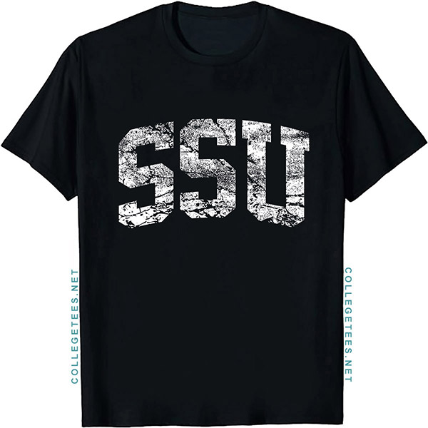 SSU Arch Vintage Retro College Athletic Sports T-Shirt