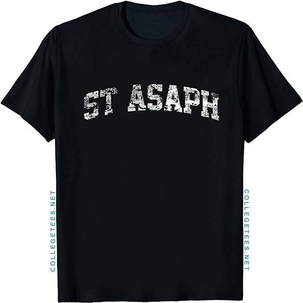 St Asaph Arch Vintage Retro College Athletic Sports T-Shirt