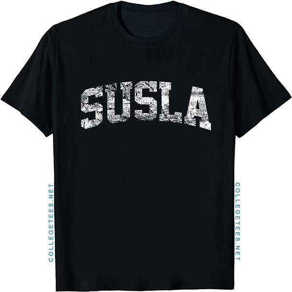 SUSLA Arch Vintage Retro College Athletic Sports T-Shirt