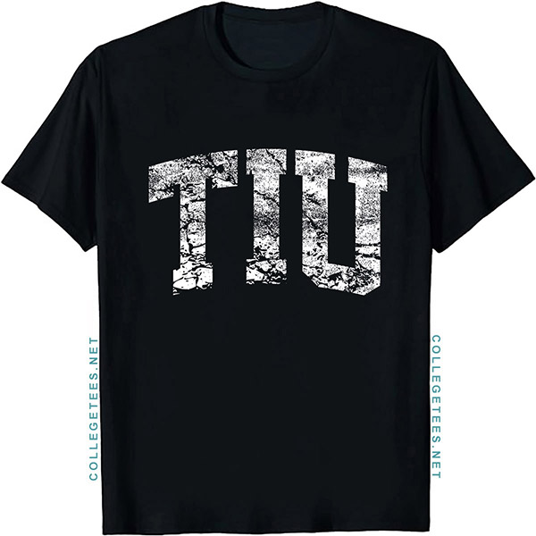 TIU Arch Vintage Retro College Athletic Sports T-Shirt