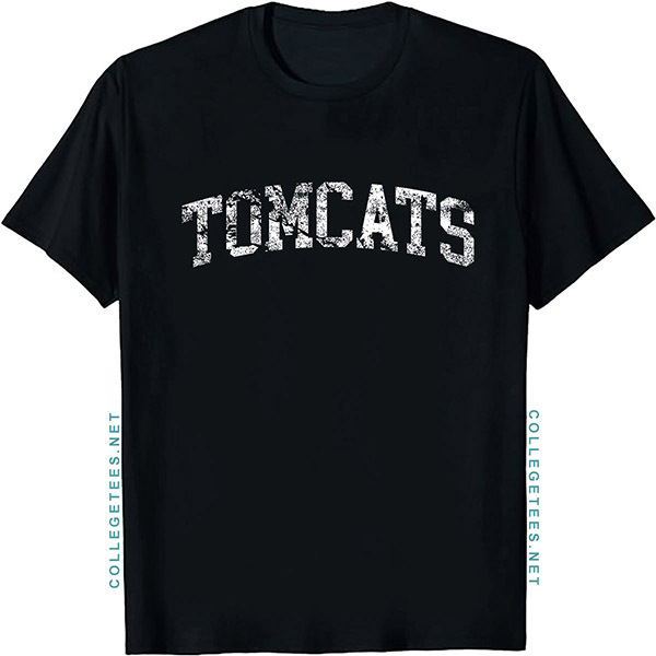 Tomcats Arch Vintage Retro College Athletic Sports T-Shirt