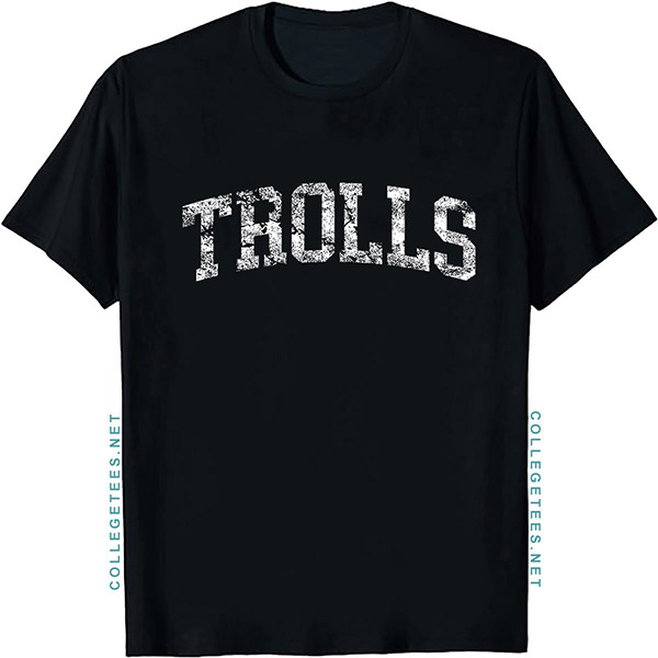 Trolls Arch Vintage Retro College Athletic Sports T-Shirt