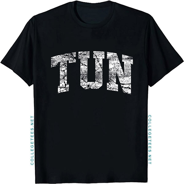 TUN Arch Vintage Retro College Athletic Sports T-Shirt