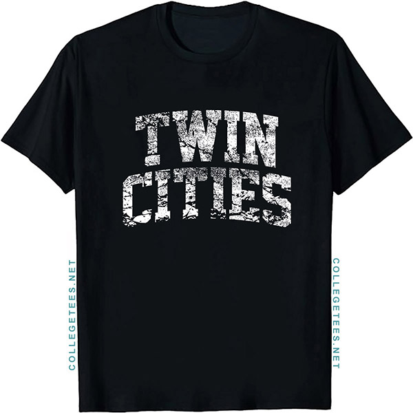 Twin Cities Arch Vintage Retro College Athletic Sports T-Shirt