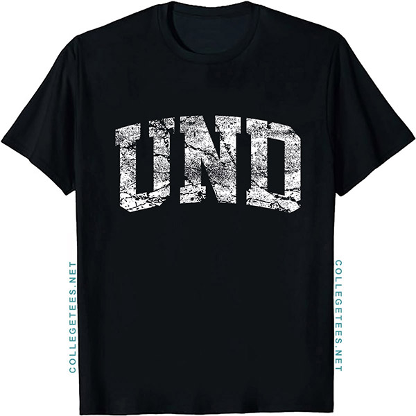 UND Arch Vintage Retro College Athletic Sports T-Shirt