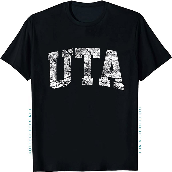 UTA Arch Vintage Retro College Athletic Sports T-Shirt