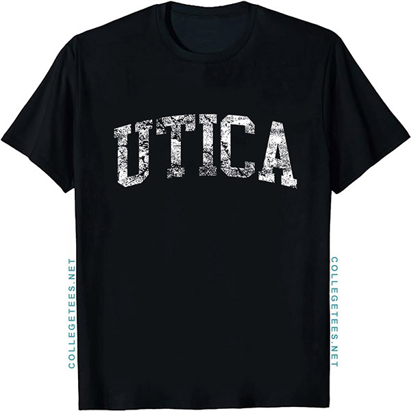 Utica Arch Vintage Retro College Athletic Sports T-Shirt