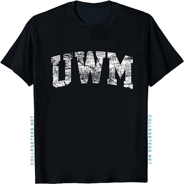 UWM Arch Vintage Retro College Athletic Sports T-Shirt