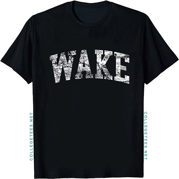 Wake Arch Vintage Retro College Athletic Sports T-Shirt