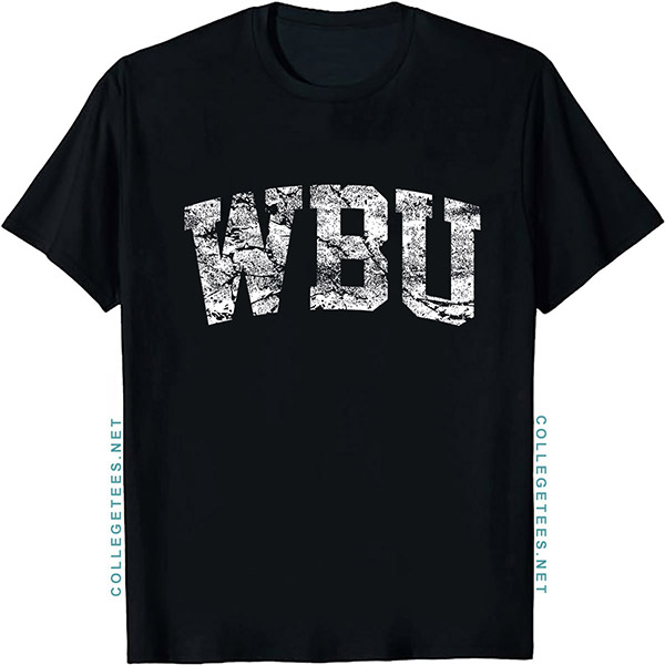 WBU Arch Vintage Retro College Athletic Sports T-Shirt