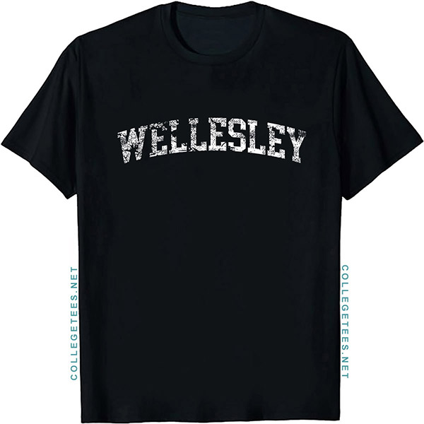 Wellesley Arch Vintage Retro College Athletic Sports T-Shirt