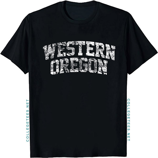 Western Oregon Arch Vintage Retro College Athletic Sports T-Shirt