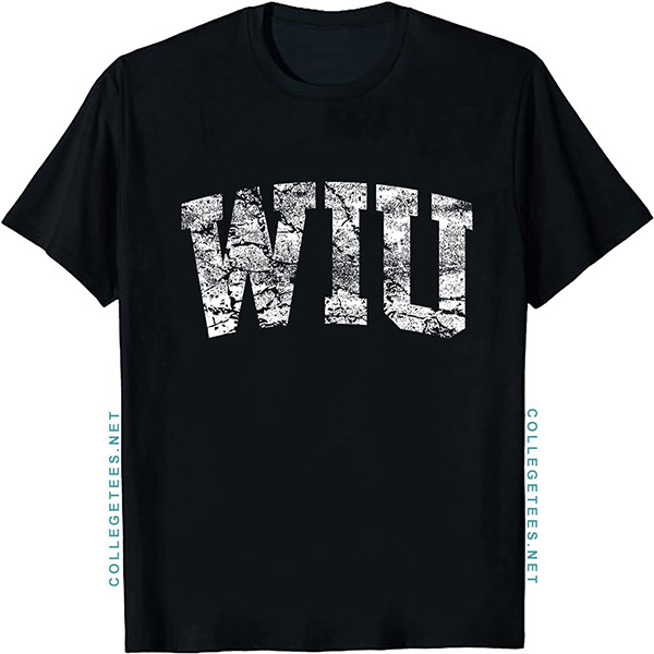 WIU Arch Vintage Retro College Athletic Sports T-Shirt