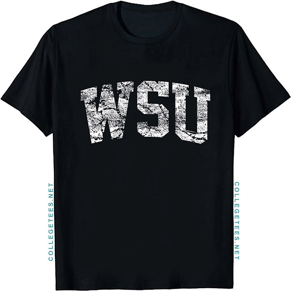 WSU Arch Vintage Retro College Athletic Sports T-Shirt